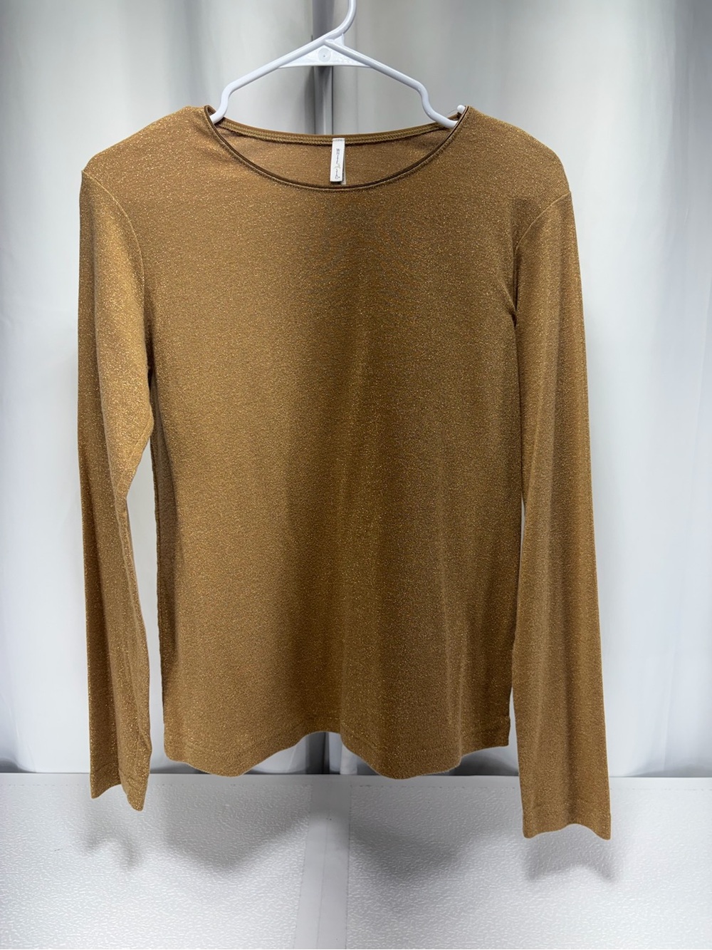 White Stag Metallic Scoop Neck Sweater in Bronze 4564